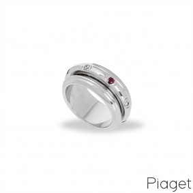 Piaget White Gold Ruby & Diamond Possession Ring Piaget White Gold Ruby & Diamond Possession Ring